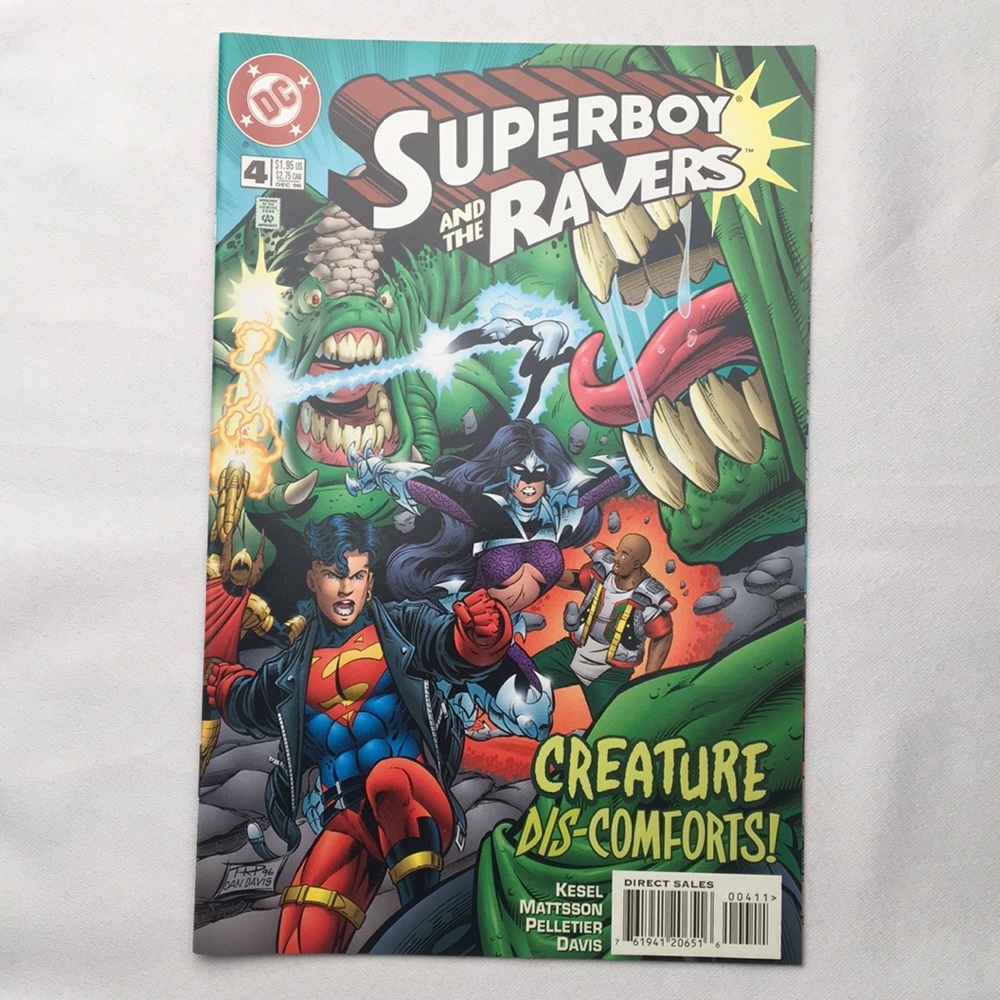 Superboy & The Ravers Comic Book No. 4, Dec ‘96, Vintage DC Comics